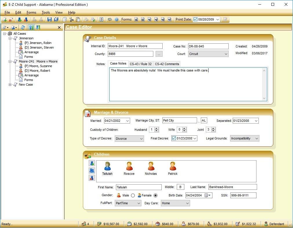 Original EZ Child Support WinForms application